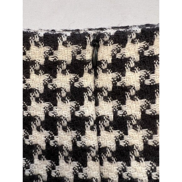 CHADWICKS Black White Houndstooth Pencil Skirt Women 10 Petite Wool Lined Career - Picture 6 of 10